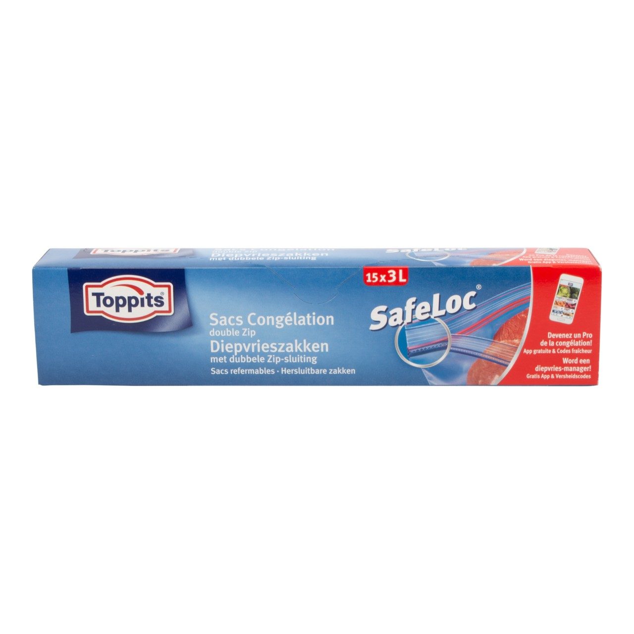 Toppits Safeloc 3 Liter 6 Pakken X 15 Stuks Dekweker Nl