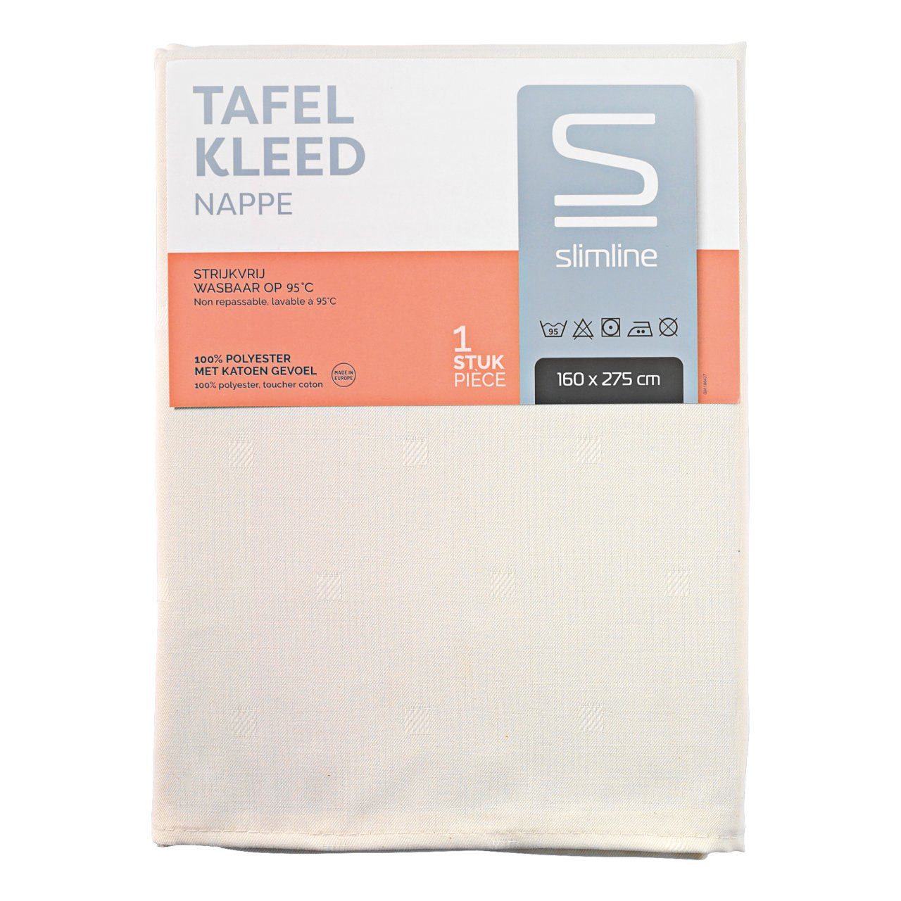 Smeltend Verrast zijn Okkernoot Slimline Premium Tafellaken Grace 160 x 275 cm, ivoor Per stuk | dekweker.nl